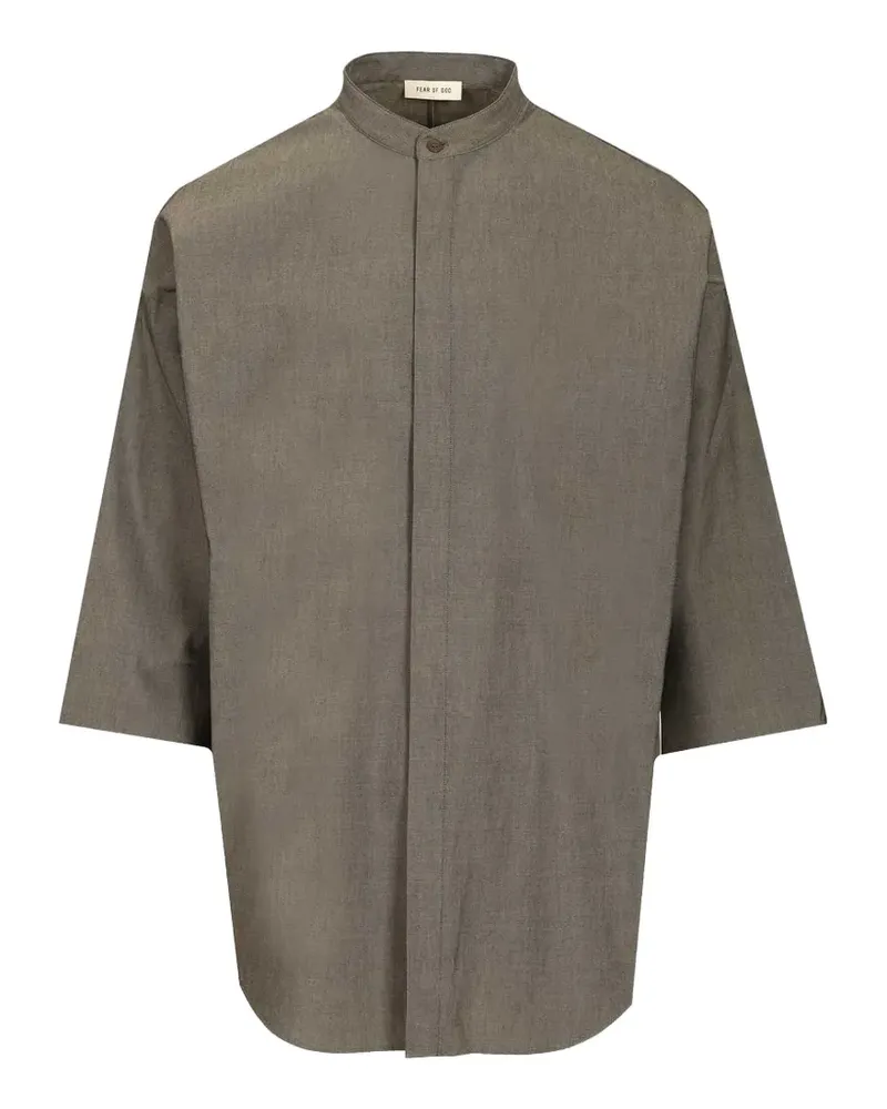 Fear of God mandarin-collar shirt - Grau Grau