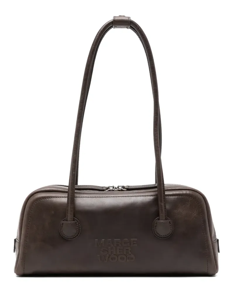 Marge Sherwood logo-embossed leather shoulder bag - Braun Braun