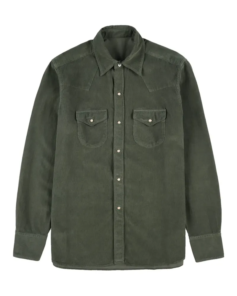 Fortela Ntex corduroy flap-pocket shirt - Grün Grün