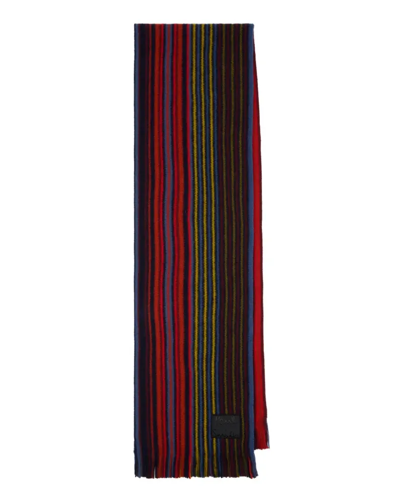 Paul Smith Roter Schal mit Streifen Rot
