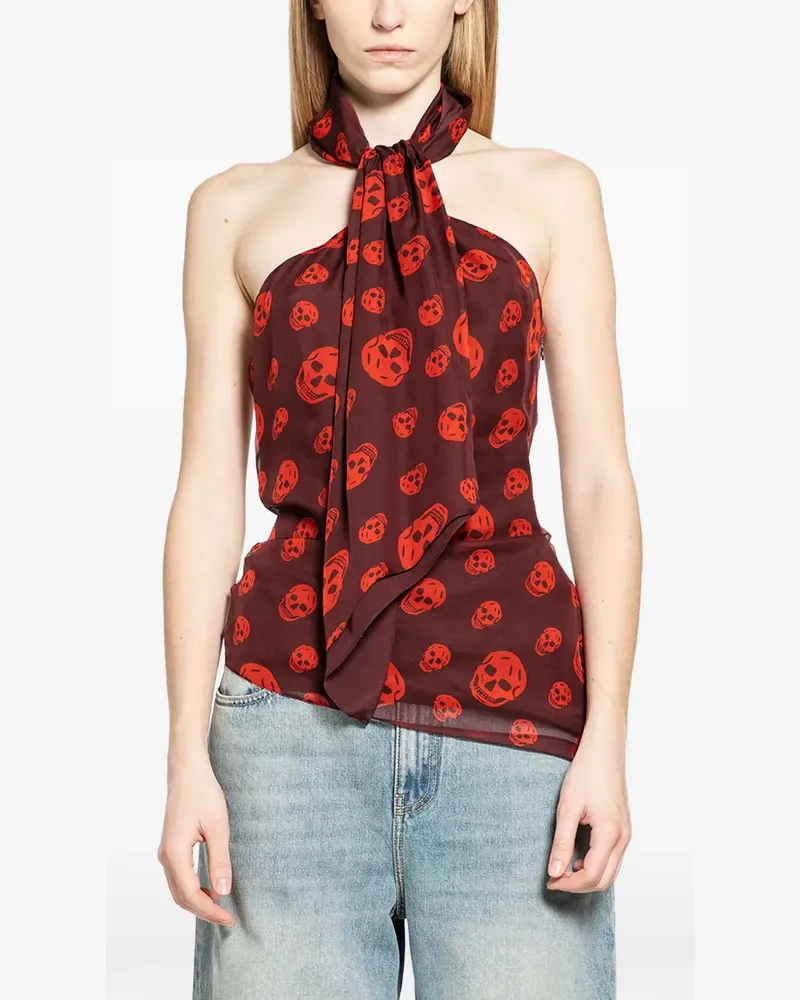 Alexander McQueen high neck twisted top - Braun Braun