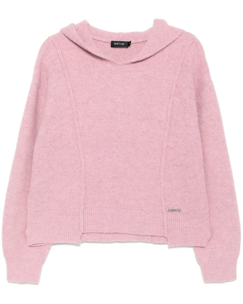 Tout a Coup Pullover mit Logo-Schild - Rosa Rosa
