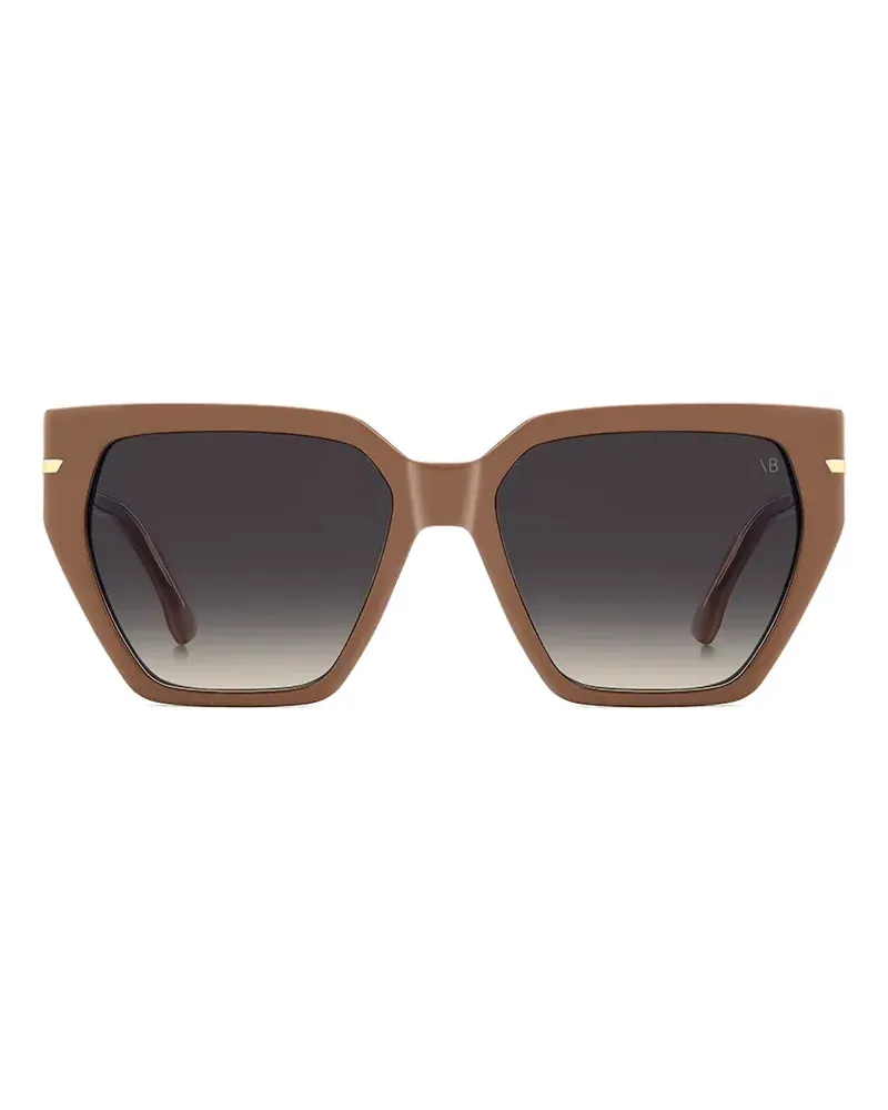 Victoria Beckham Sonnenbrille mit geometrischem Gestell - Braun Braun