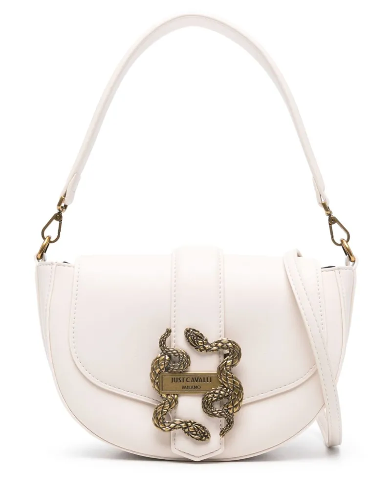 Just Cavalli Iconic-Snake Schultertasche - Nude Nude