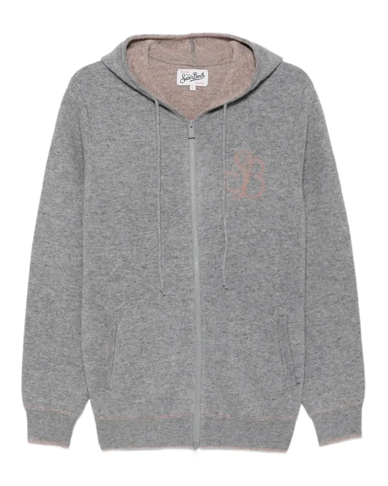 MC2 Saint Barth Bestickter Cardigan mit Kapuze - Grau Grau