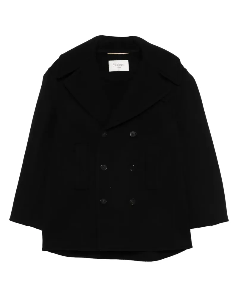 Saint Laurent double-breasted peacoat - Schwarz Schwarz