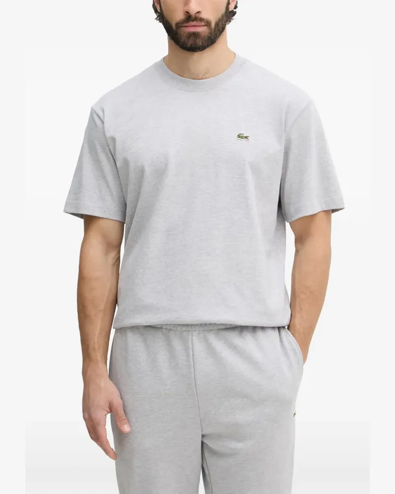 Lacoste logo-patch T-shirt - Grau Grau
