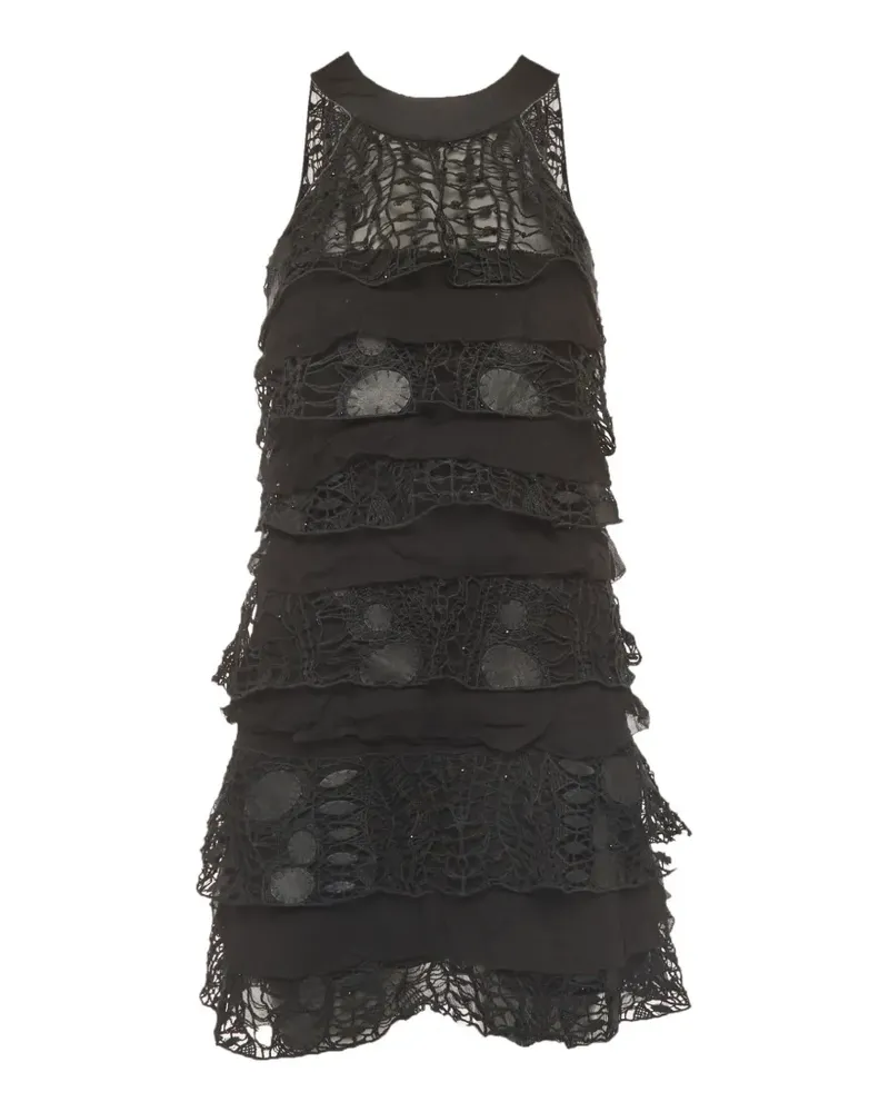 Diane von Furstenberg tiered lace midi dress - Schwarz Schwarz