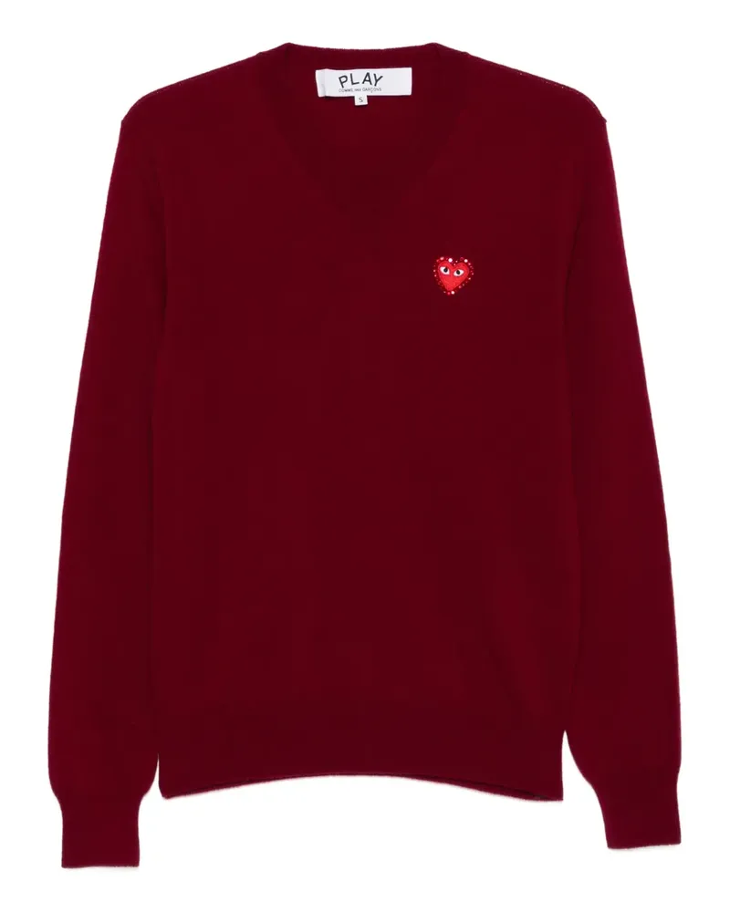 Comme des Garçons Pullover mit V-Ausschnitt - Rot Rot