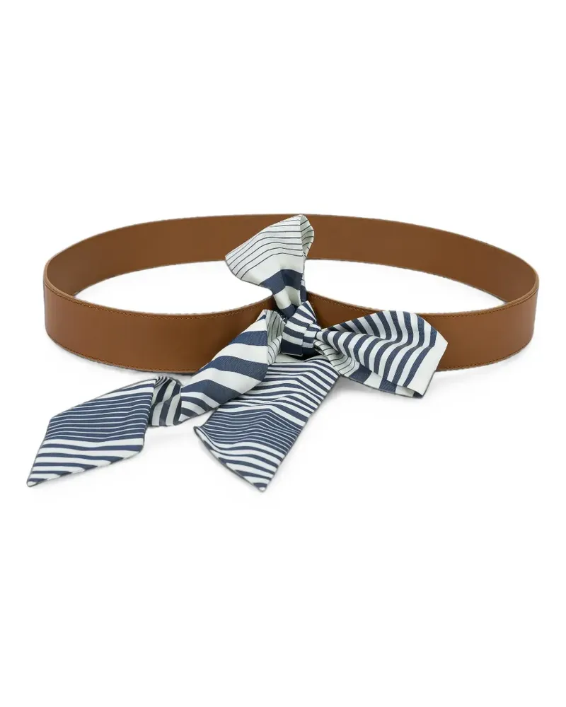 Loro Piana Olina striped belt - Braun Braun