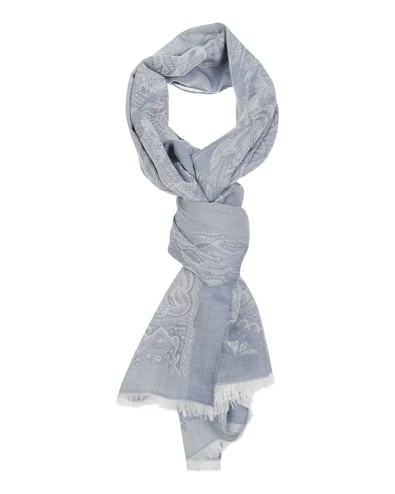 Etro Schal mit Paisleymuster - Blau Blau