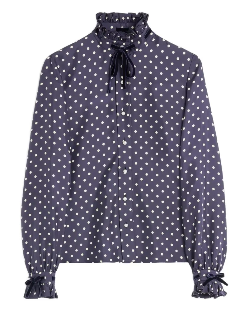 Valentino Garavani Twill-Hemd mit Plus de Pois-Print - Blau Blau