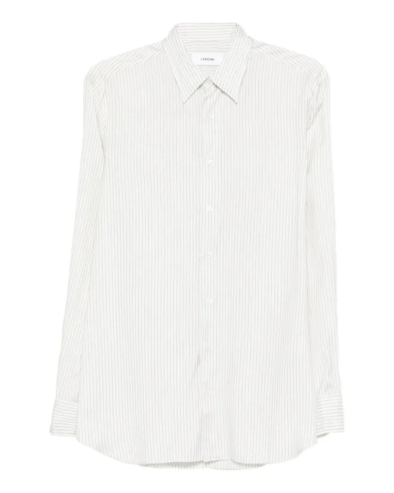 LARDINI Gestreiftes Hemd - Weiß Weiß