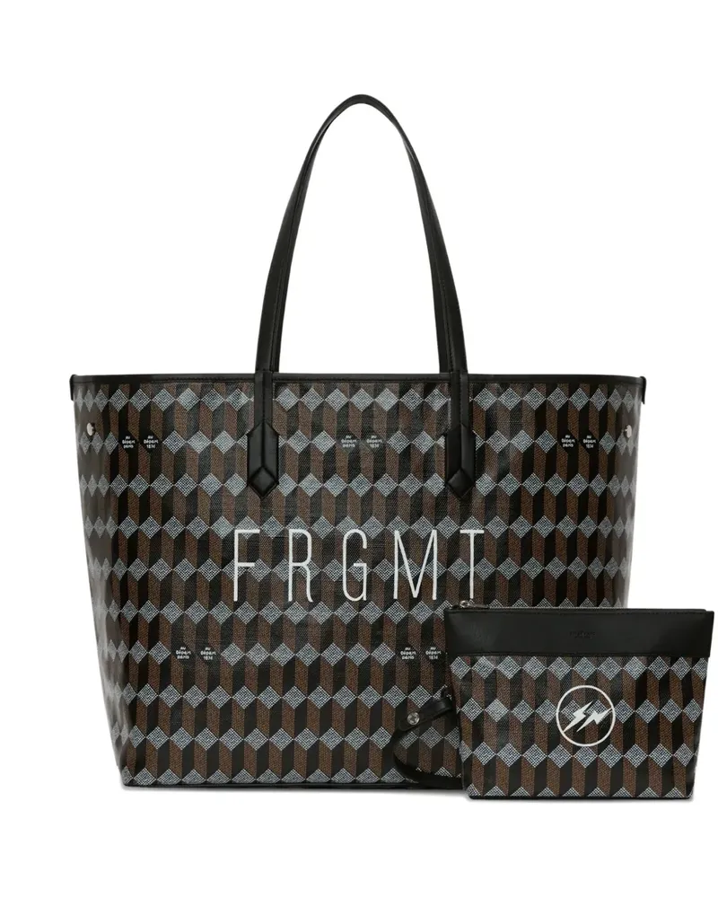 AU DÉPART Handtasche mit geometrischem Muster - Braun Braun