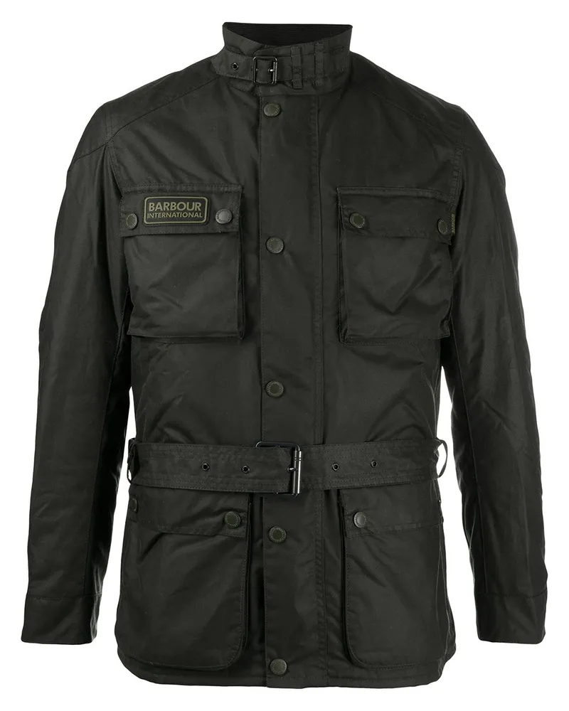 Barbour Jacke mit Gürtel - Schwarz Schwarz