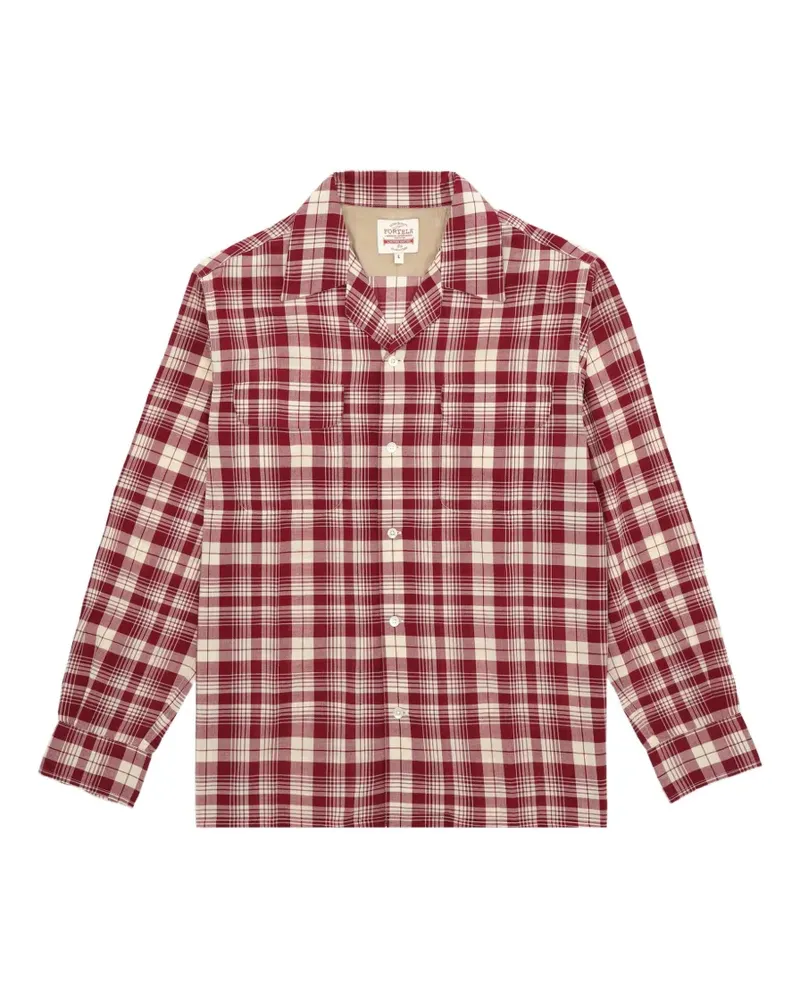 Fortela Kariertes Baker Hemd - Rot Rot