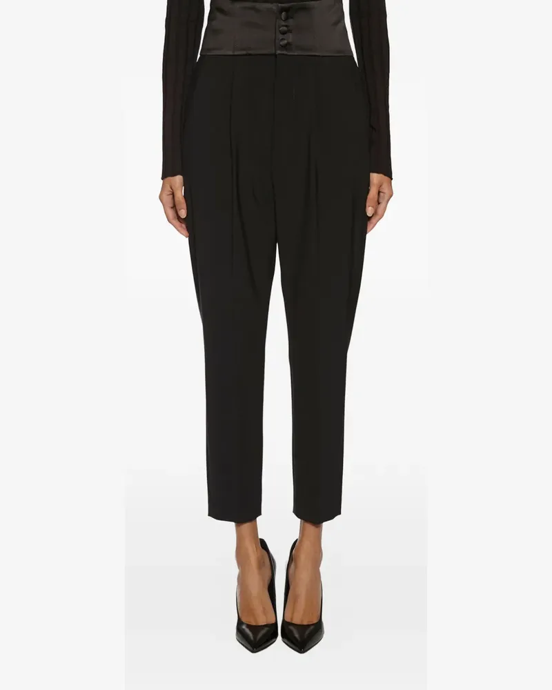 Dondup high-waisted trousers - Schwarz Schwarz