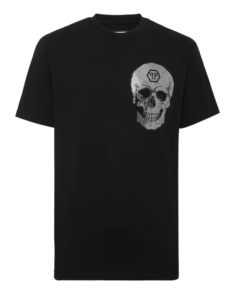 Philipp Plein T-Shirt mit Kristallen - Schwarz Schwarz