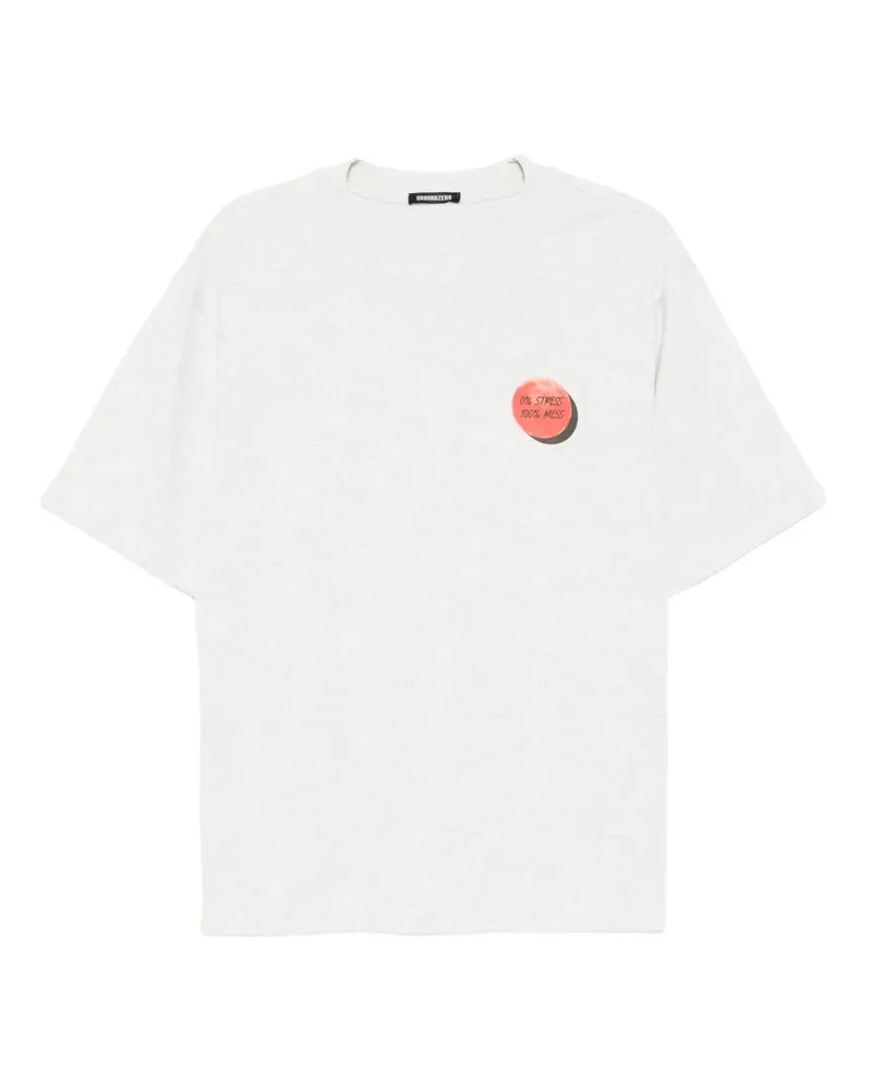 Ground Zero T-Shirt mit Print - Grau Grau