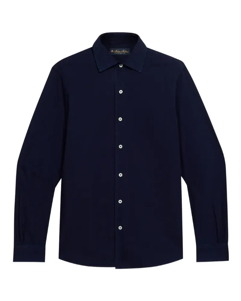 Brooks Brothers Seersucker-Hemd mit Kragen - Blau Blau