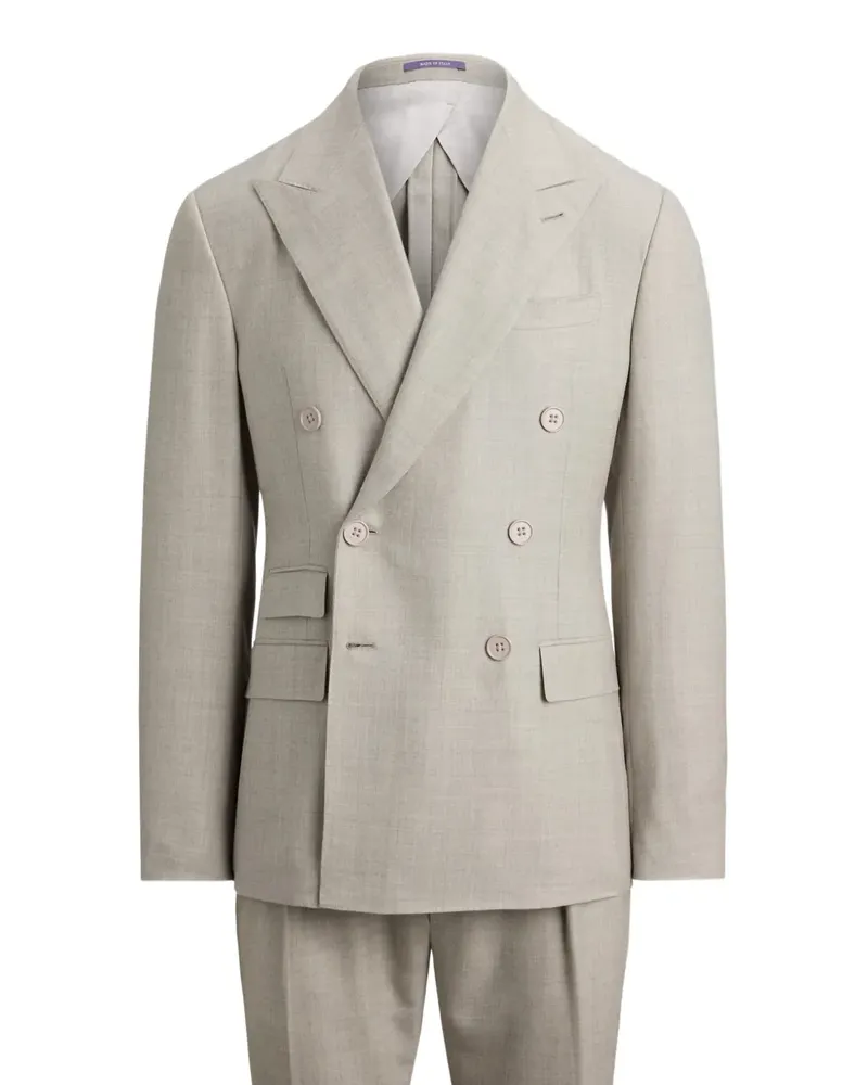 Ralph Lauren Doppelreihiger Anzug - Grau Grau