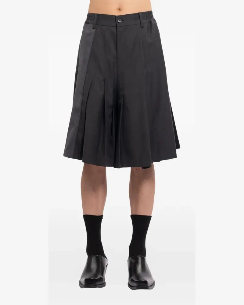 Feng Chen Wang pleated panelled shorts - Grau Grau