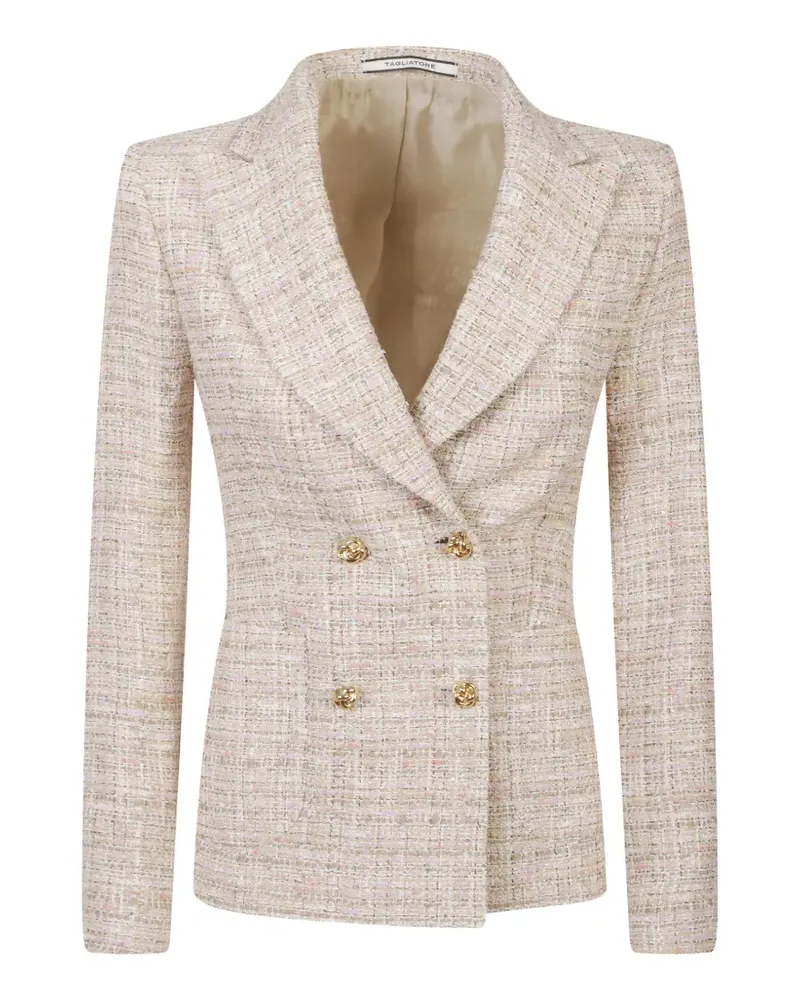 Tagliatore button-up tweed jacket - Nude Nude