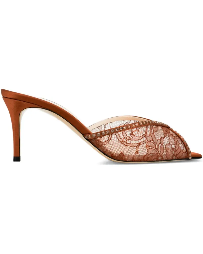 Andrea Wazen Katy Sandalen mit Spitze 105mm - Braun Braun