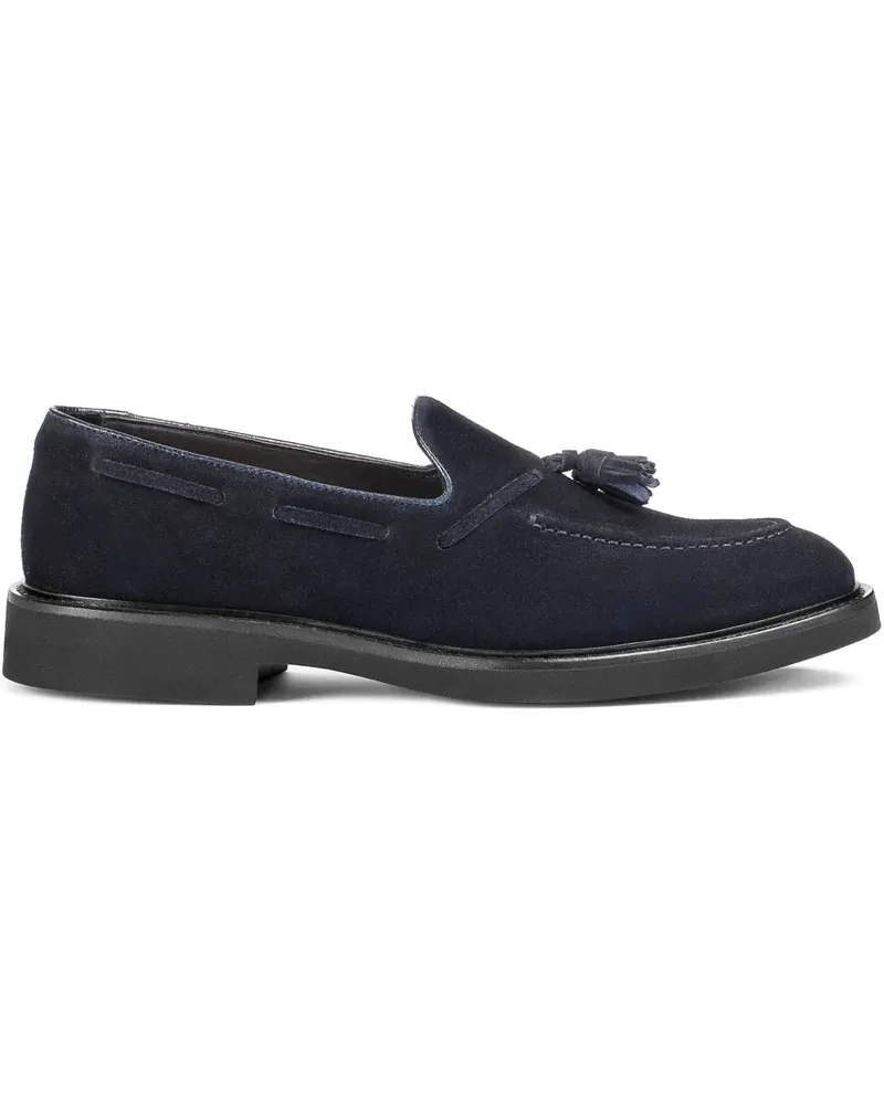 Doucal´s Loafer aus Wildleder mit Quasten - Blau Blau