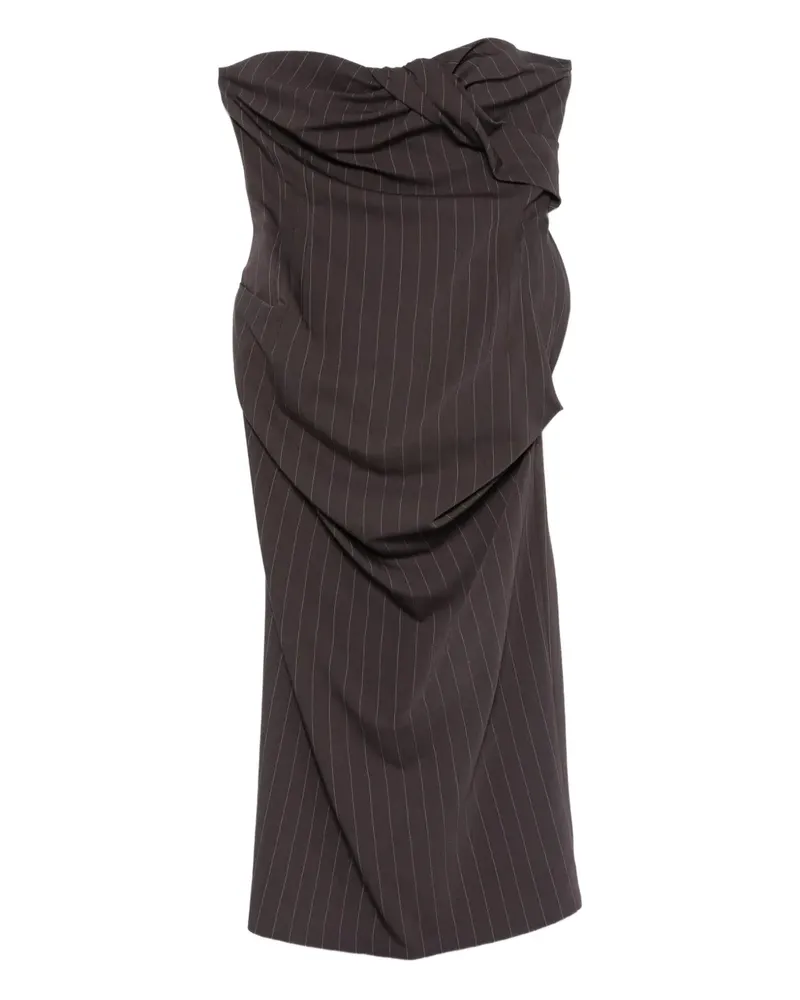 Magda Butrym striped twisted mini dress - Braun Braun