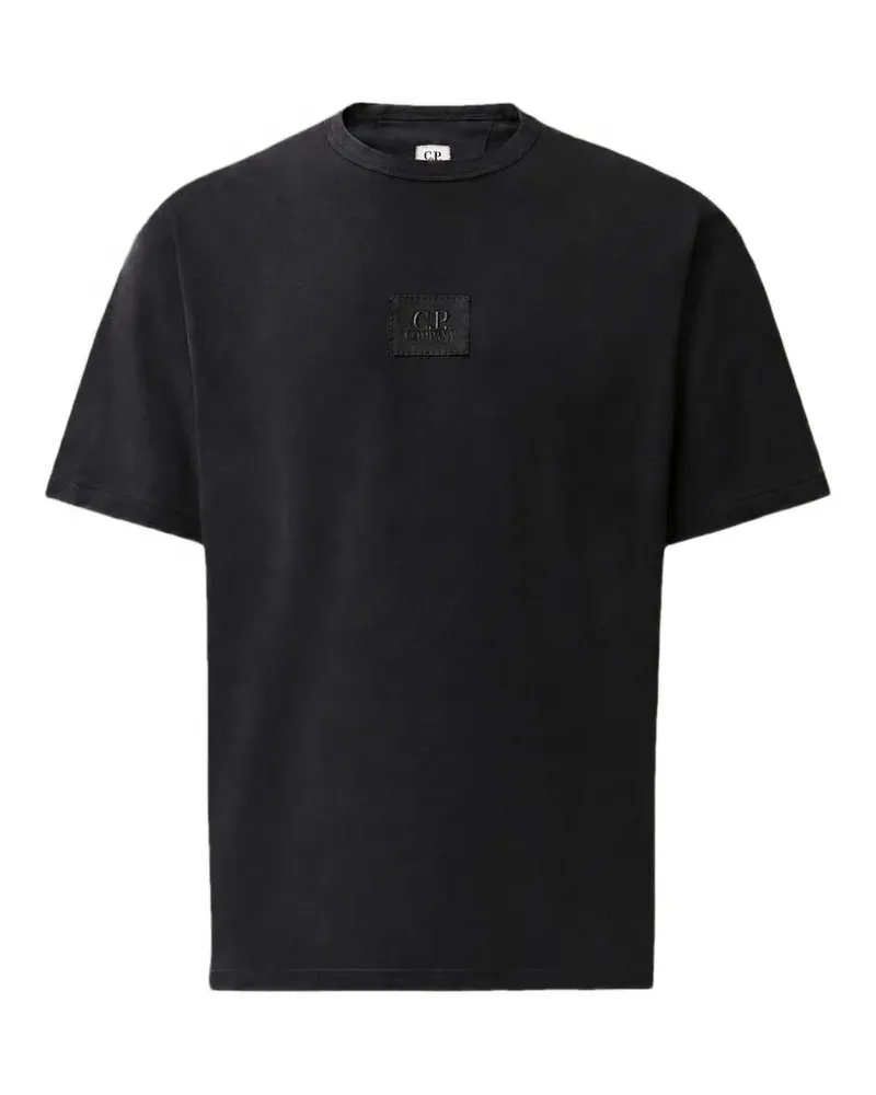 C.P. Company T-Shirt mit Logo-Patch - Schwarz Schwarz