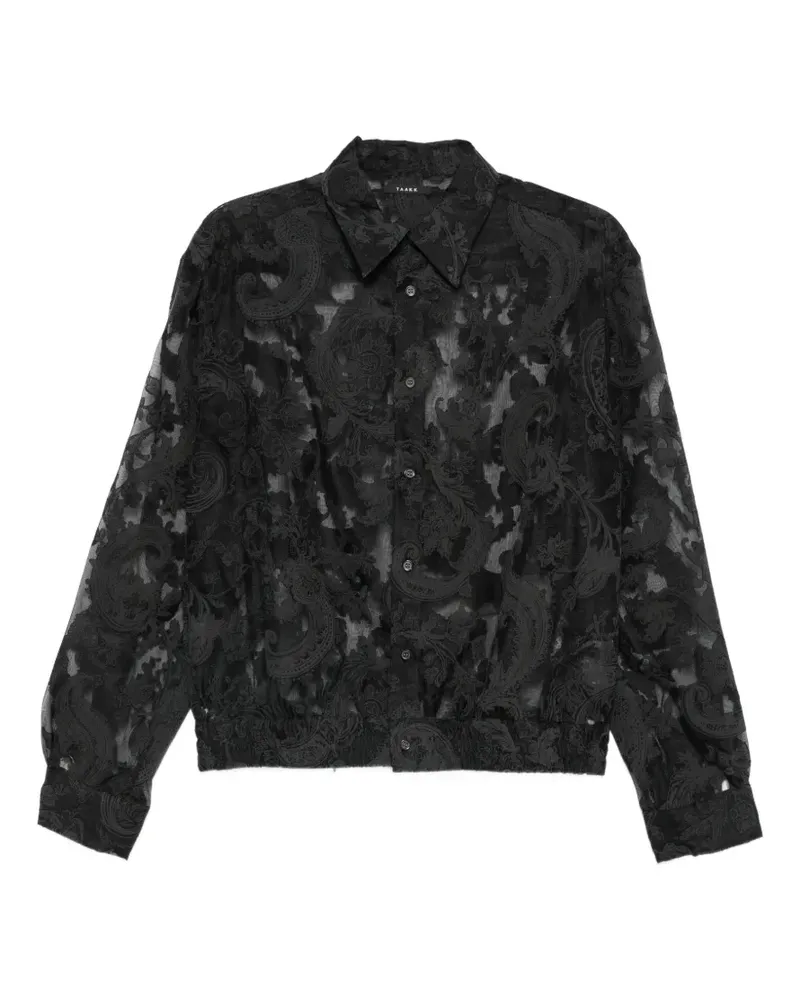TAAKK paisley-embroidered shirt - Schwarz Schwarz