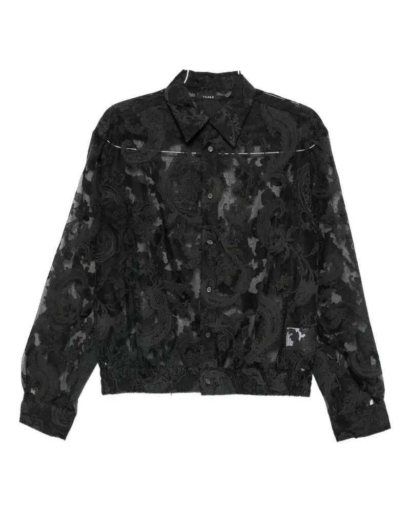 TAAKK paisley-embroidered shirt - Schwarz Schwarz