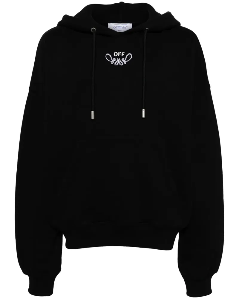 OFF-WHITE Hoodie mit Bandana-Stickerei - Schwarz Schwarz