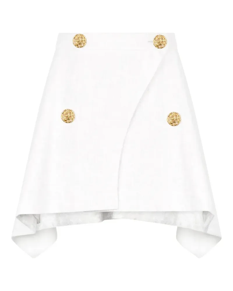 Roberto Cavalli Asymmetrischer Minirock - Weiß Weiß