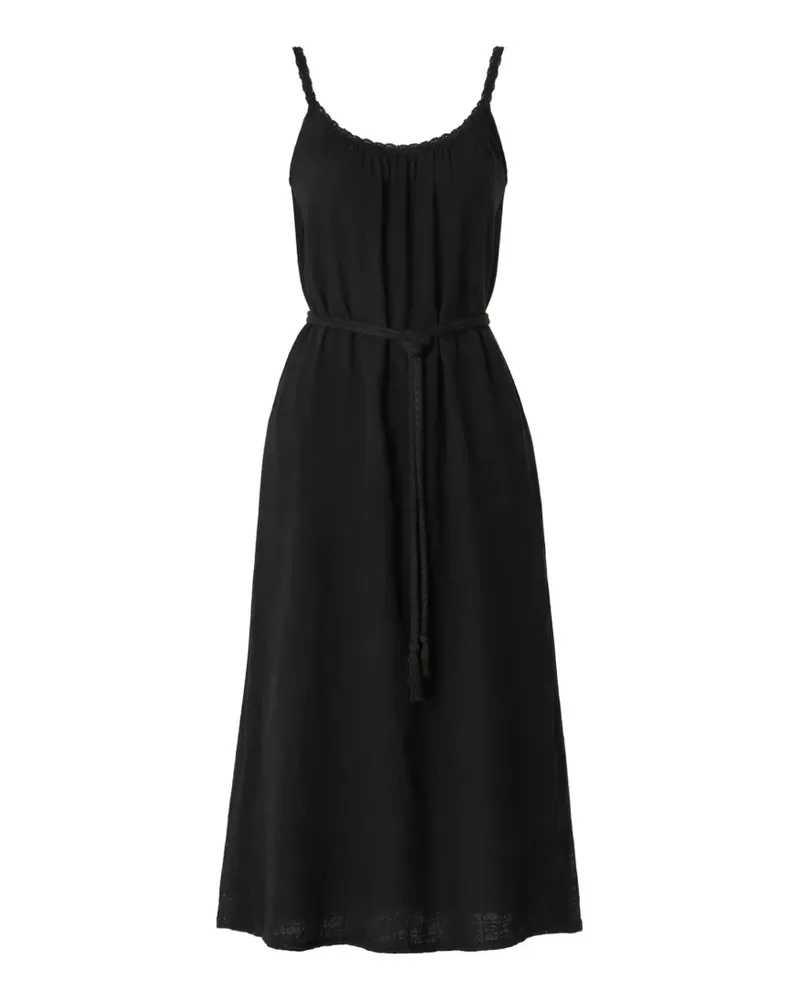 Xírena Midikleid mit geflochtenen Trägern - Schwarz Schwarz