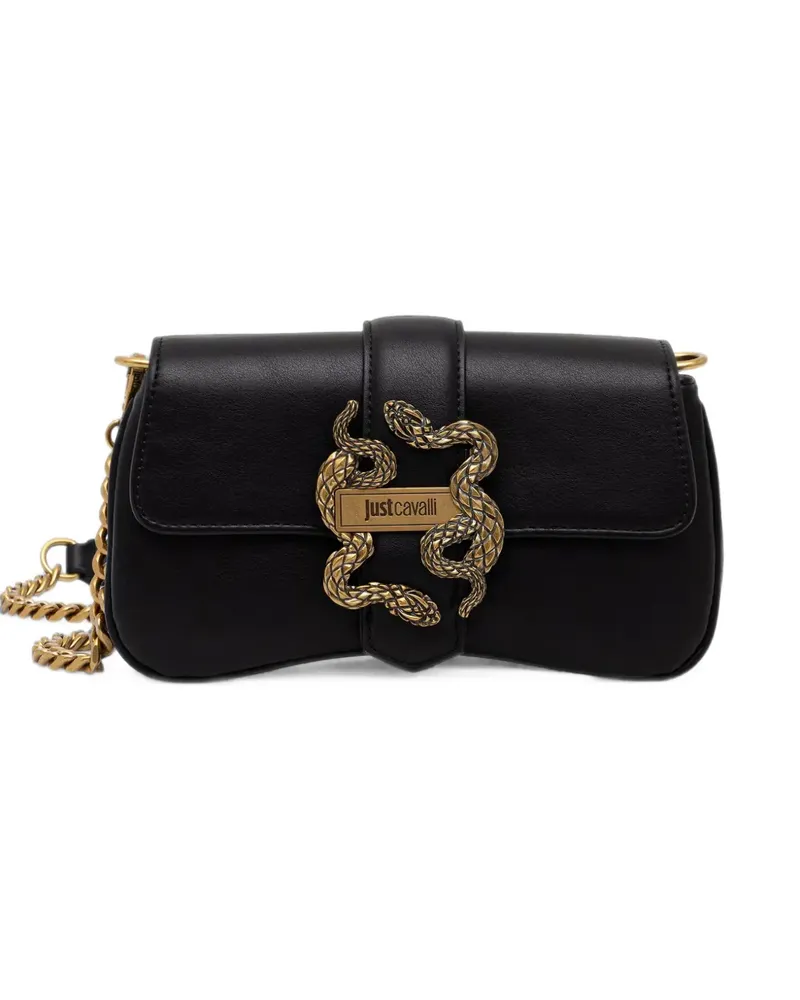 Just Cavalli snake-plaque cross body bag - Schwarz Schwarz