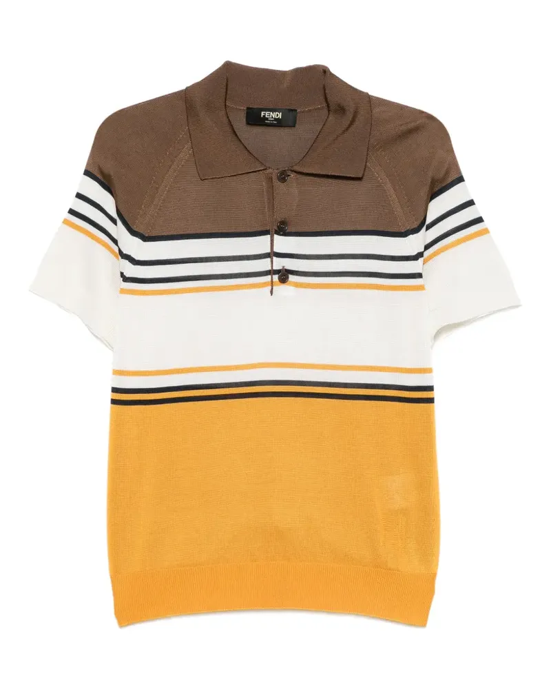 Fendi striped polo shirt - Orange Orange