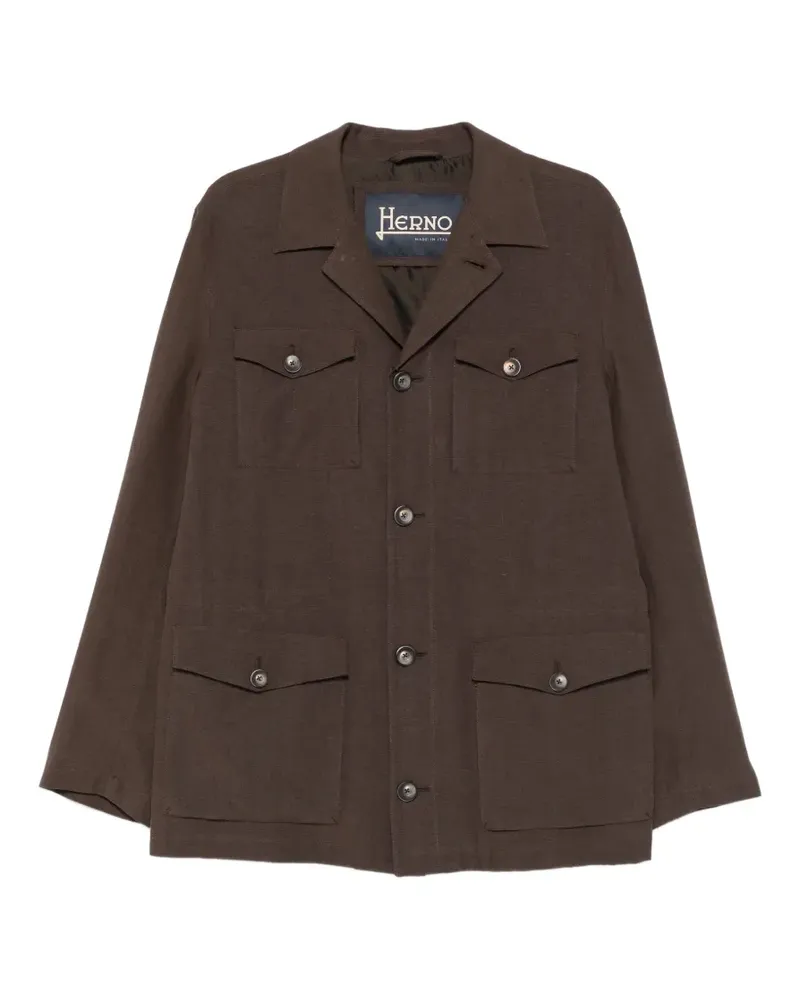Herno buttoned-pocket jacket - Braun Braun