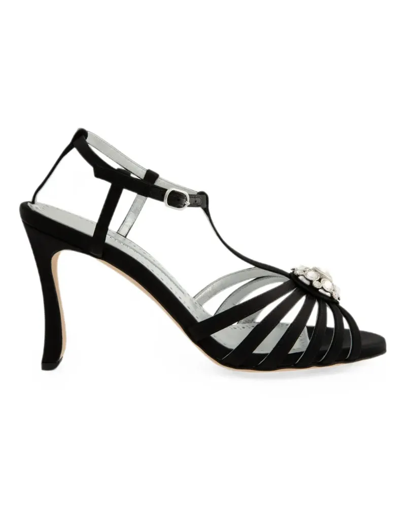 Manolo Blahnik Fulcon Sandalen mit Kristallen - Schwarz Schwarz