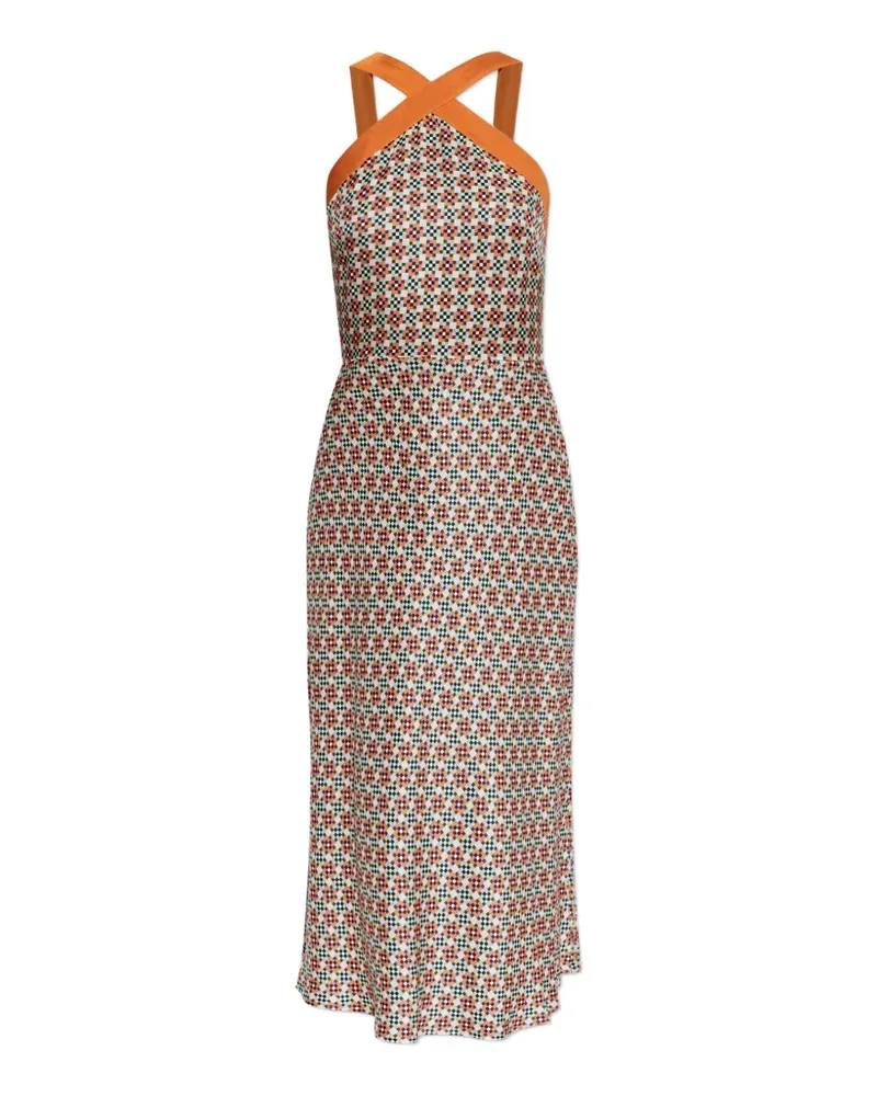 Paul Smith patterned midi dress - Orange Orange