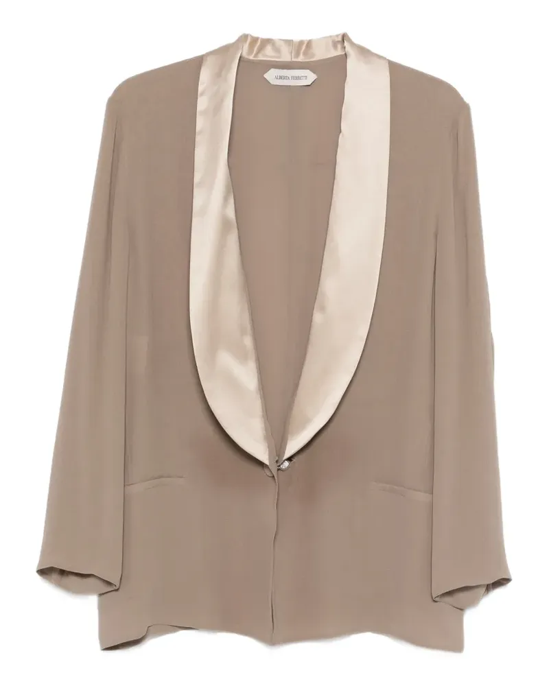 Alberta Ferretti Blazer mit Schalkragen - Nude Nude
