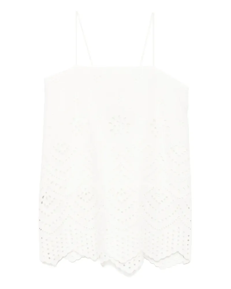 Bambah Eyelet Tanktop - Weiß Weiß