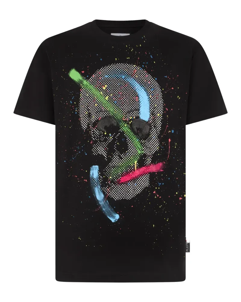 Philipp Plein T-Shirt mit Totenkopf - Schwarz Schwarz