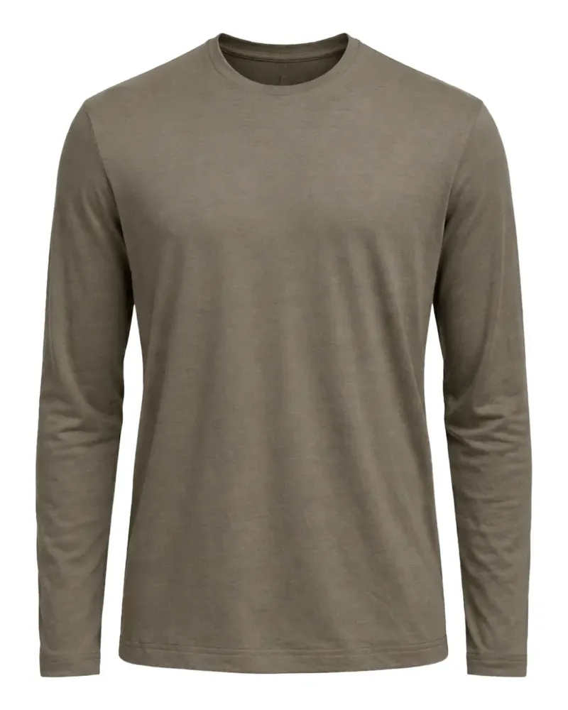 Stefan Brandt crewneck long-sleeved linen T-shirt - Grün Grün