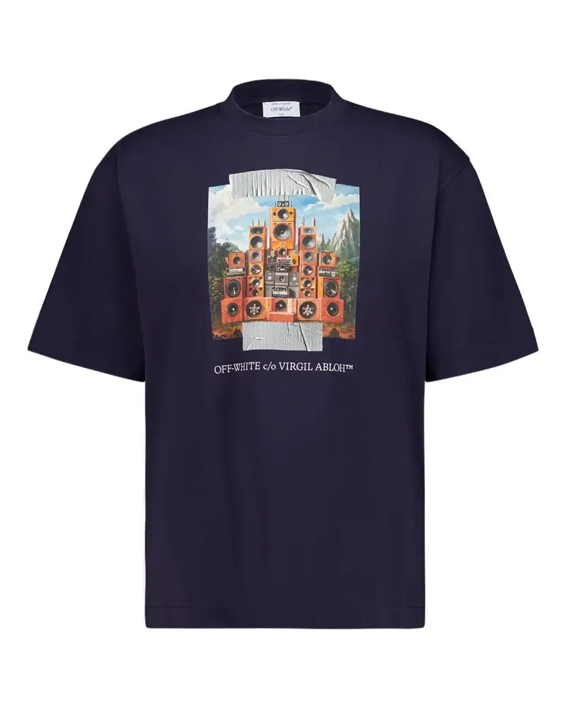 OFF-WHITE Train Off Skate T-shirt - Blau Blau