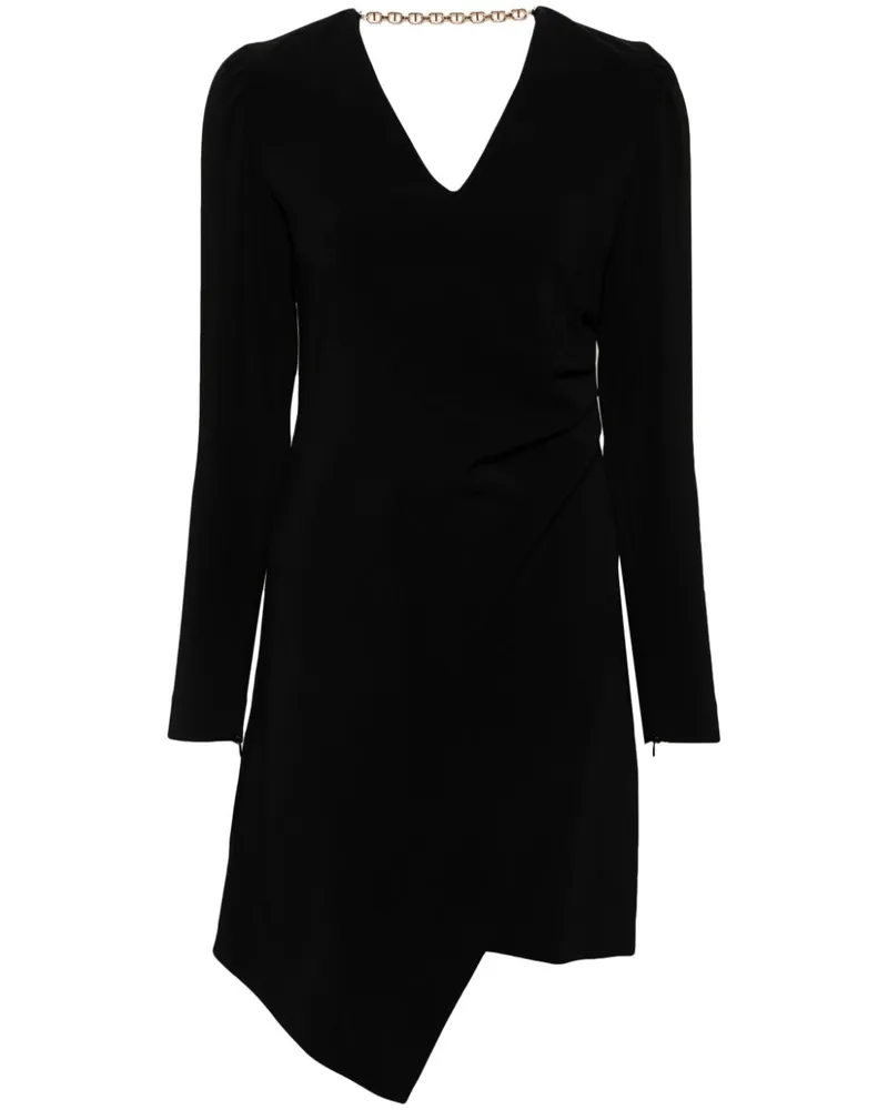 Twin-Set Oval T Minikleid mit Kette - Schwarz Schwarz