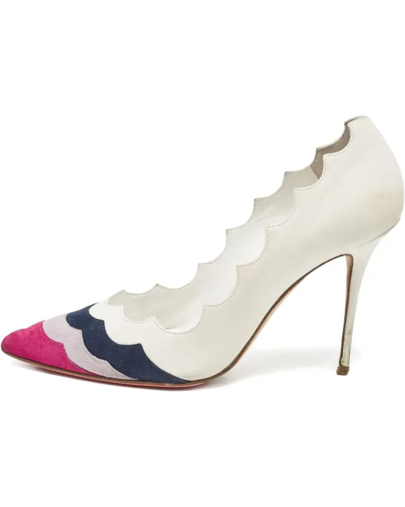 Manolo Blahnik Pre-owned Pumps mit Wellensaum 105mm - Weiß Weiß