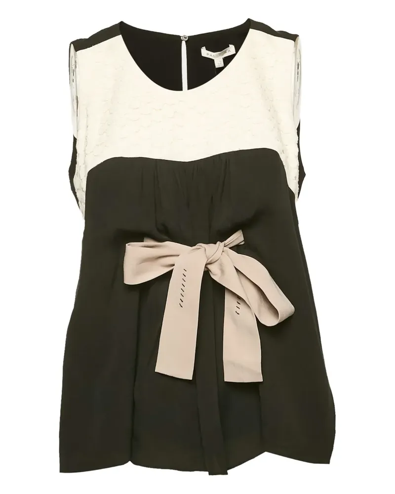Paule Ka Bluse mit Schleifendetail - Schwarz Schwarz