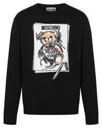 Moschino Pullover mit Teddy Schwarz